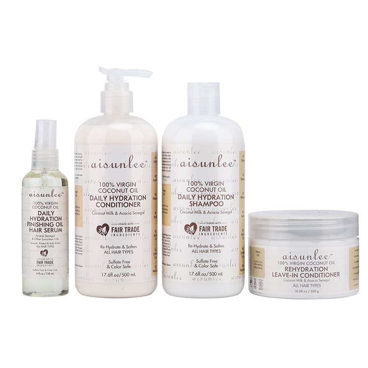 Private Label Curly Hair Product Anti Hair Loss Natural Organic Biotin Jamaican Black Castor Shampoo Leave-in Conditioner Set