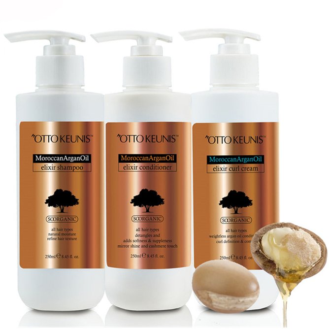 Private label hydrating & nourish argan oil shampoo conditioner mask argan hair oil small set hair care products for black women