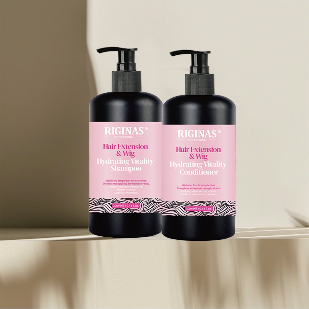 Riginas Private Label Smoother Hair Shampoo and Conditioner for wigs and Extensions