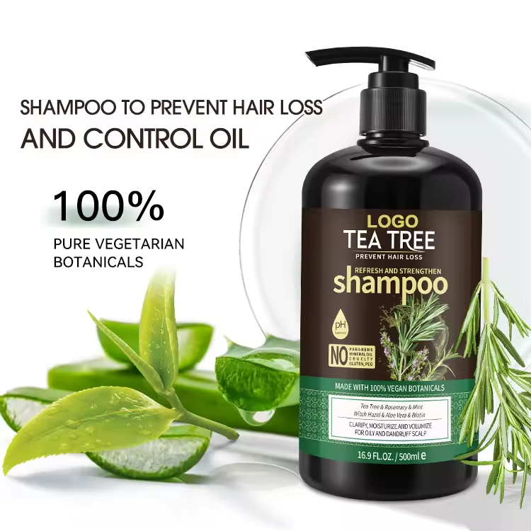 Mens Women's Shampoo Anti Dandruff Organic Natural Anti-Lice Damage Anti Hair Loss Treatment Shampoo With Tea Trea