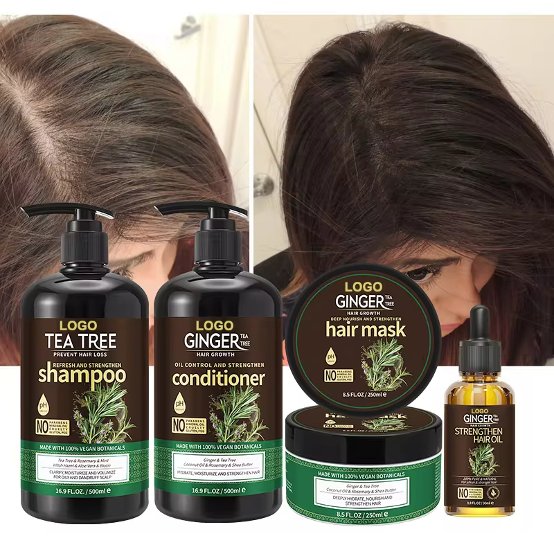 Mens Women's Shampoo Anti Dandruff Organic Natural Anti-Lice Damage Anti Hair Loss Treatment Shampoo With Tea Trea