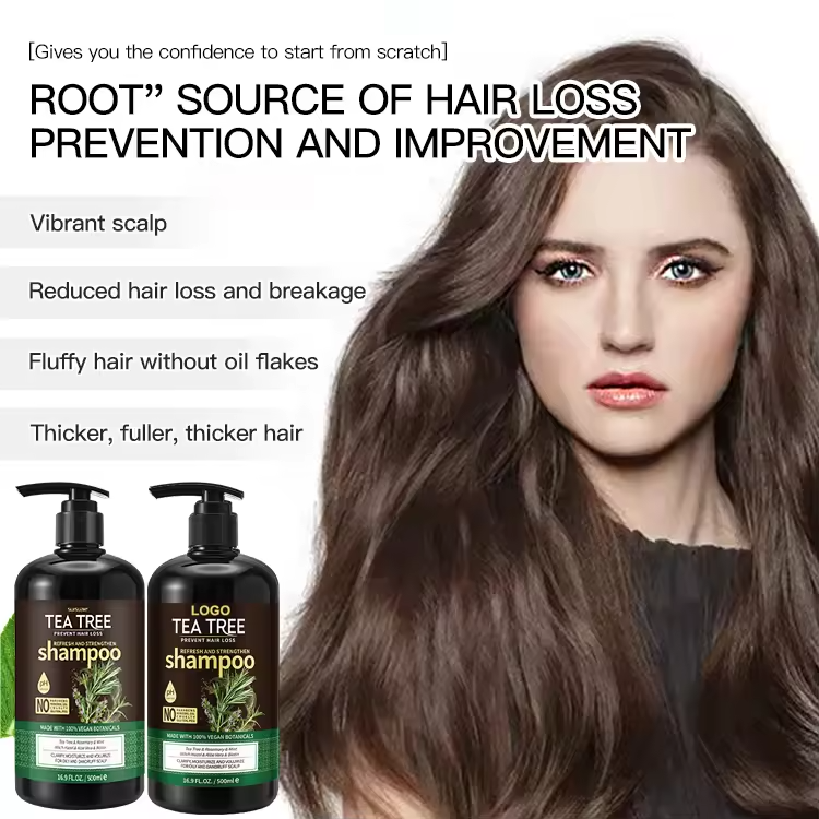 Mens Women's Shampoo Anti Dandruff Organic Natural Anti-Lice Damage Anti Hair Loss Treatment Shampoo With Tea Trea