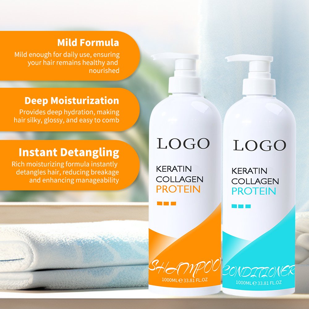 Pro Techs Your Brands Keratin Moisturizing Queen Protein Brazilian Perfume Oem Hair Shampoo And Conditioner Set 500Ml