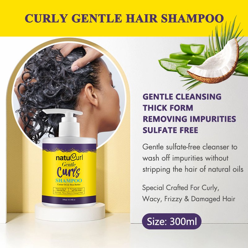 4c afro curly hair styling care product sulphate sulfate free hair care set cream curly shampoo for wavy hair with logo
