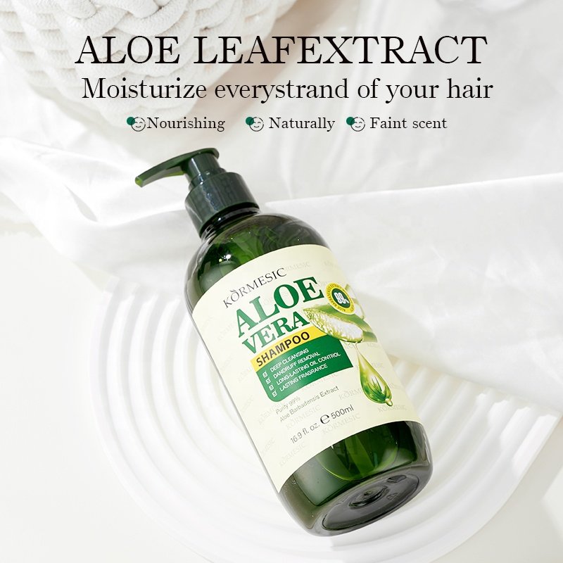 KORMESIC Hot sales aloe Silky Smooth Smooth Shampoo Hair Care Refreshing Oil aloe Shampoo