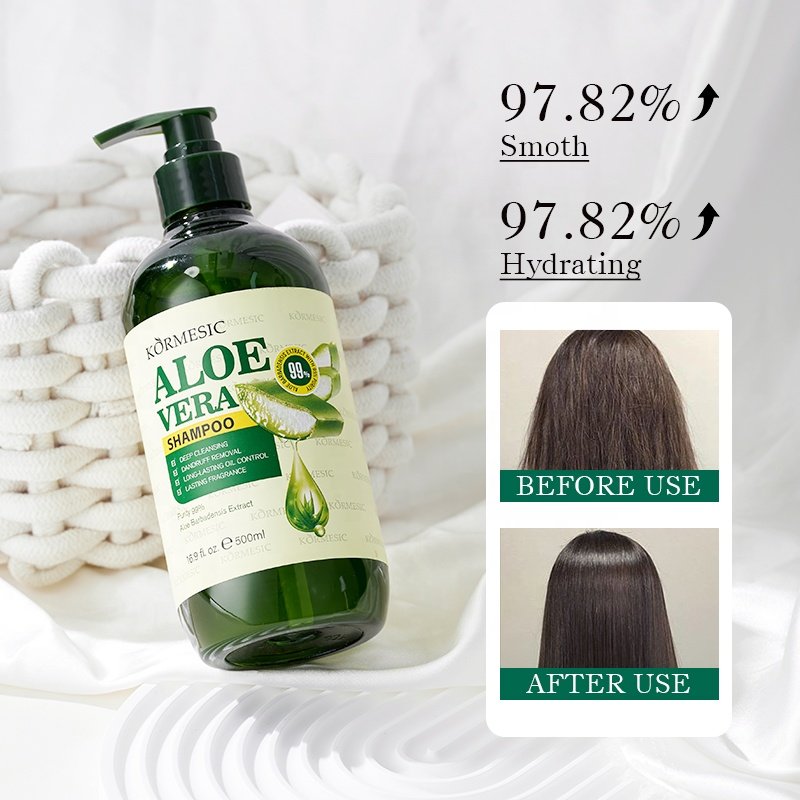 KORMESIC Hot sales aloe Silky Smooth Smooth Shampoo Hair Care Refreshing Oil aloe Shampoo