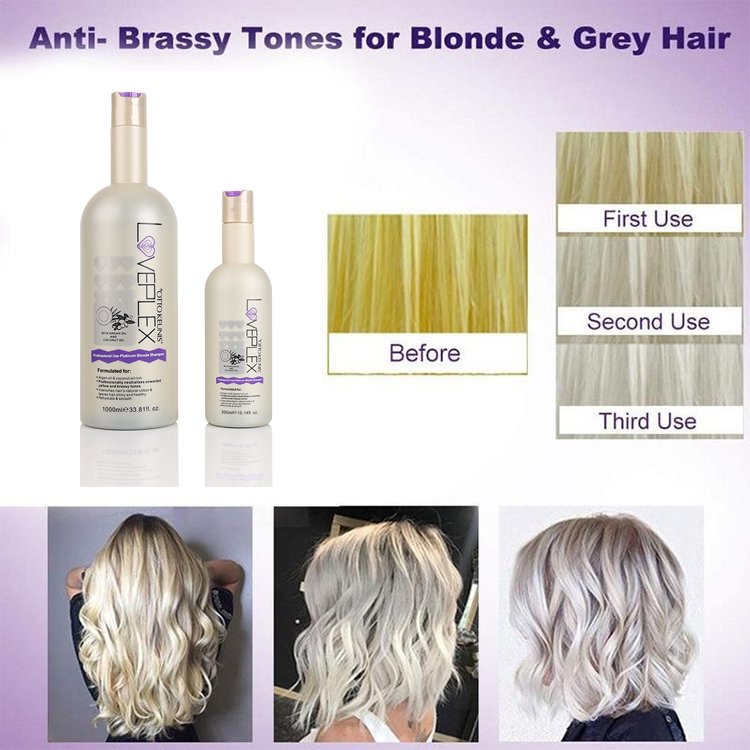 Wholesale Private Label Professional Salon Daily Use Hair Blonde Color Protect Anti Yellow Purple Shampoo