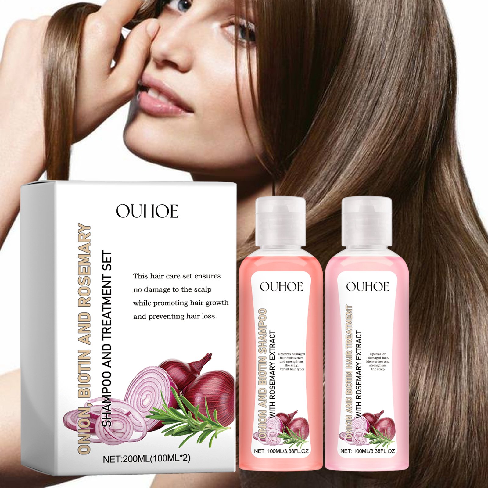 Factory OEM Wholesale Natural Organic Onion Biotin Rosemary Shampoo Treatment For Damaged Repair Stronger Hair Growth Shampoo