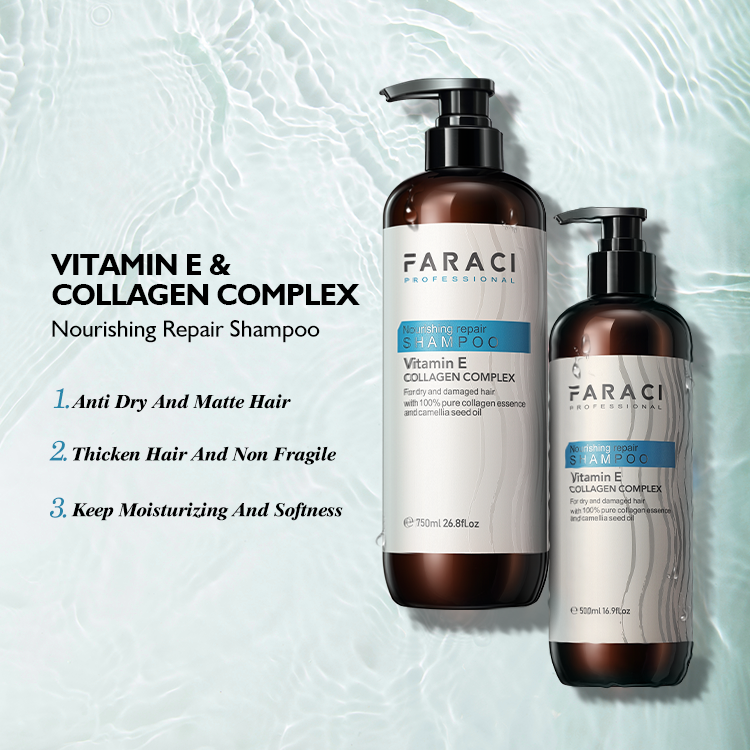 Collagen Anti-hair Loss Strengthen Hair Deep Moisturizing Mild and Non-irritating Addition Hair Shampoo Vitamin E 100% Pure