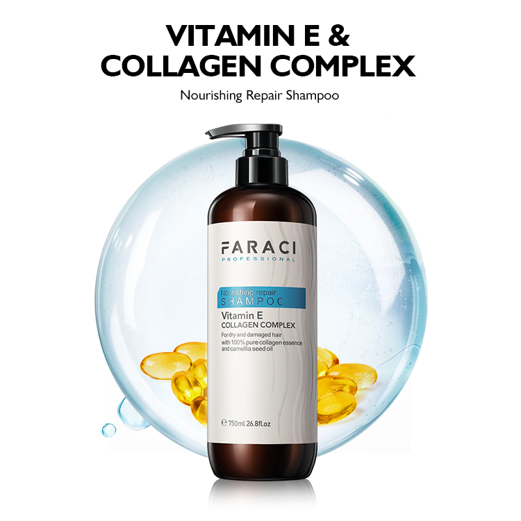 Collagen Anti-hair Loss Strengthen Hair Deep Moisturizing Mild and Non-irritating Addition Hair Shampoo Vitamin E 100% Pure
