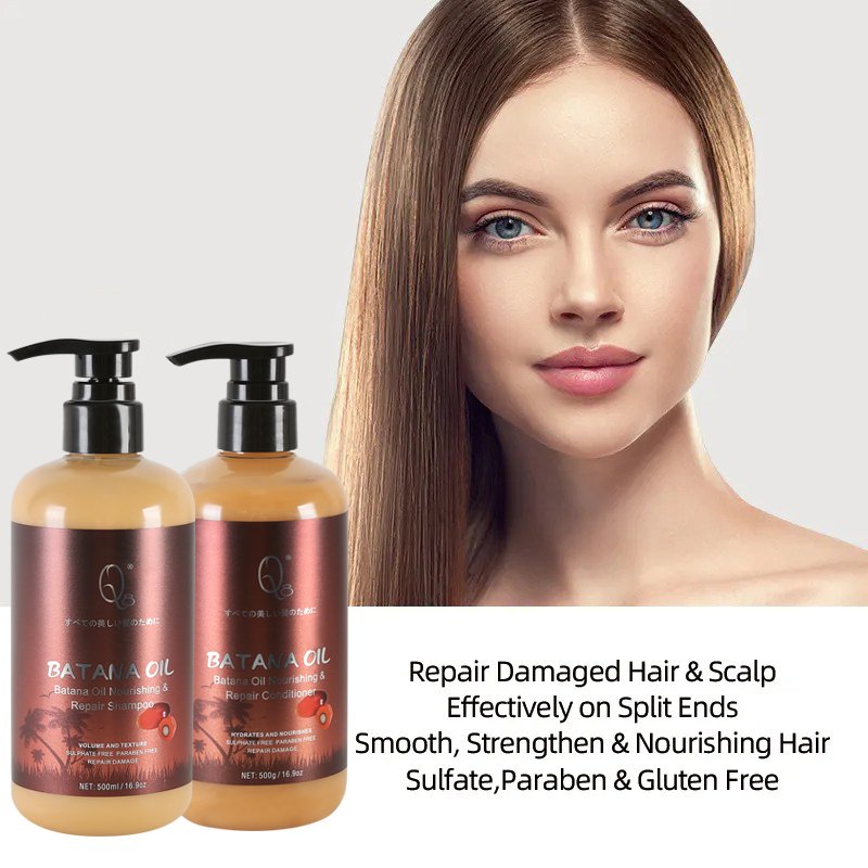 Private Label Natural Batana Oil Organic Promotes Hair Growth Repair Damaged Batana Oil Hair Shampoo And Conditioner Set