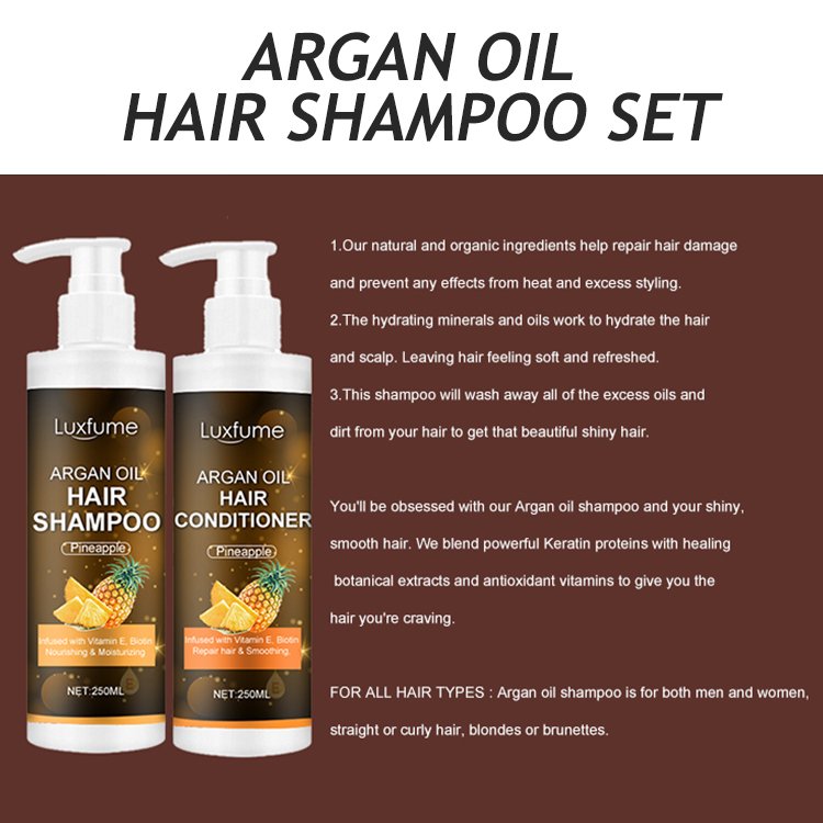 OEM/ODM Natural Hair Care Products Argan Oil Shampoo Conditioner Hair Mask for Hair Salon