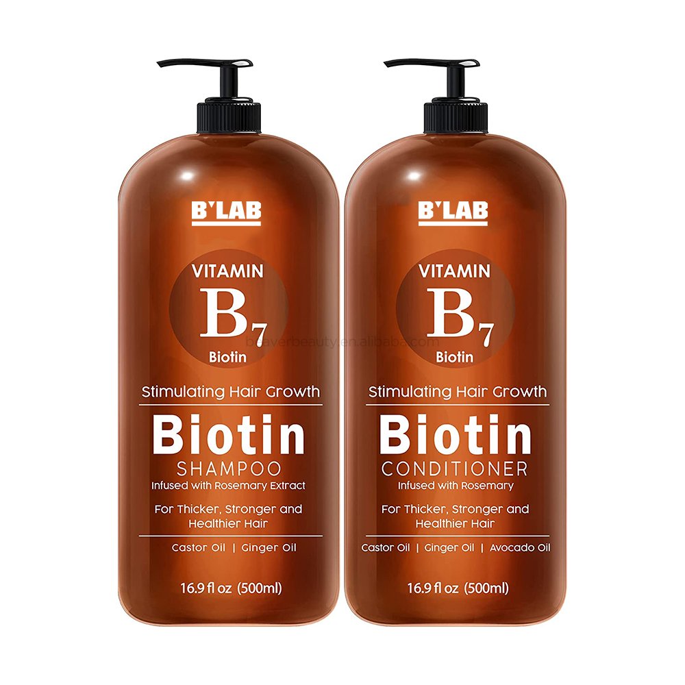Private Label Natural Biotin Anti Hair Loss Shampoo for Hair Growth Volumizing Hair Biotin Shampoo And Conditioner