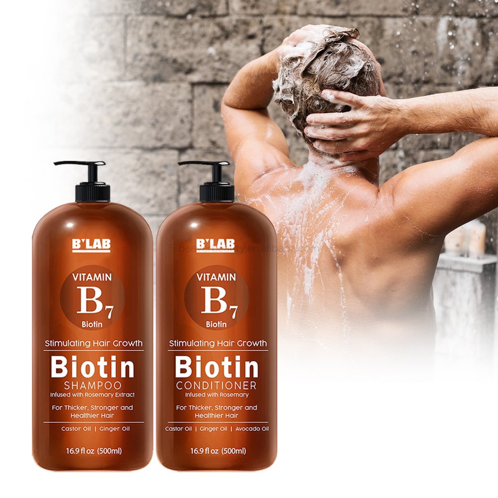 Private Label Natural Biotin Anti Hair Loss Shampoo for Hair Growth Volumizing Hair Biotin Shampoo And Conditioner