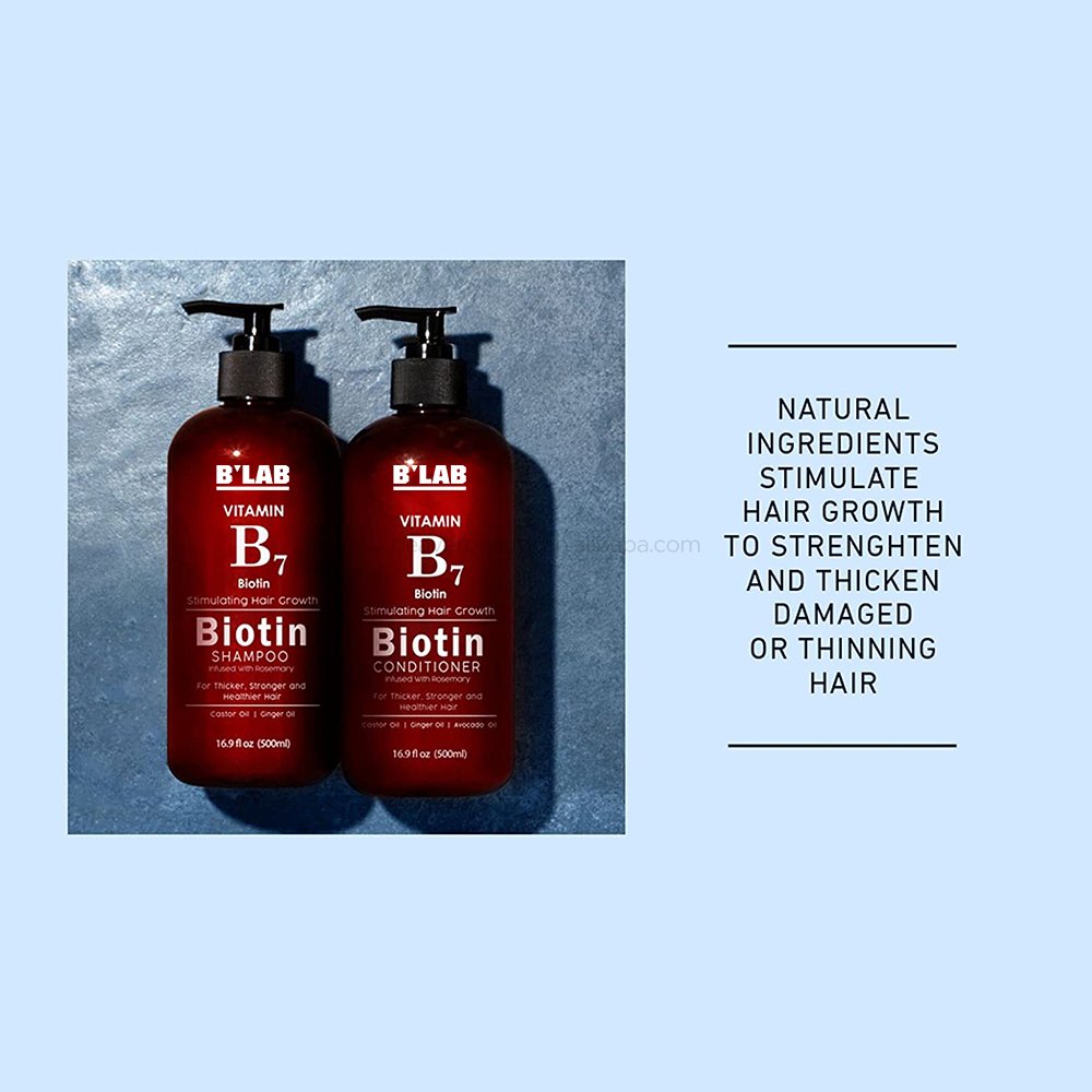 Private Label Natural Biotin Anti Hair Loss Shampoo for Hair Growth Volumizing Hair Biotin Shampoo And Conditioner