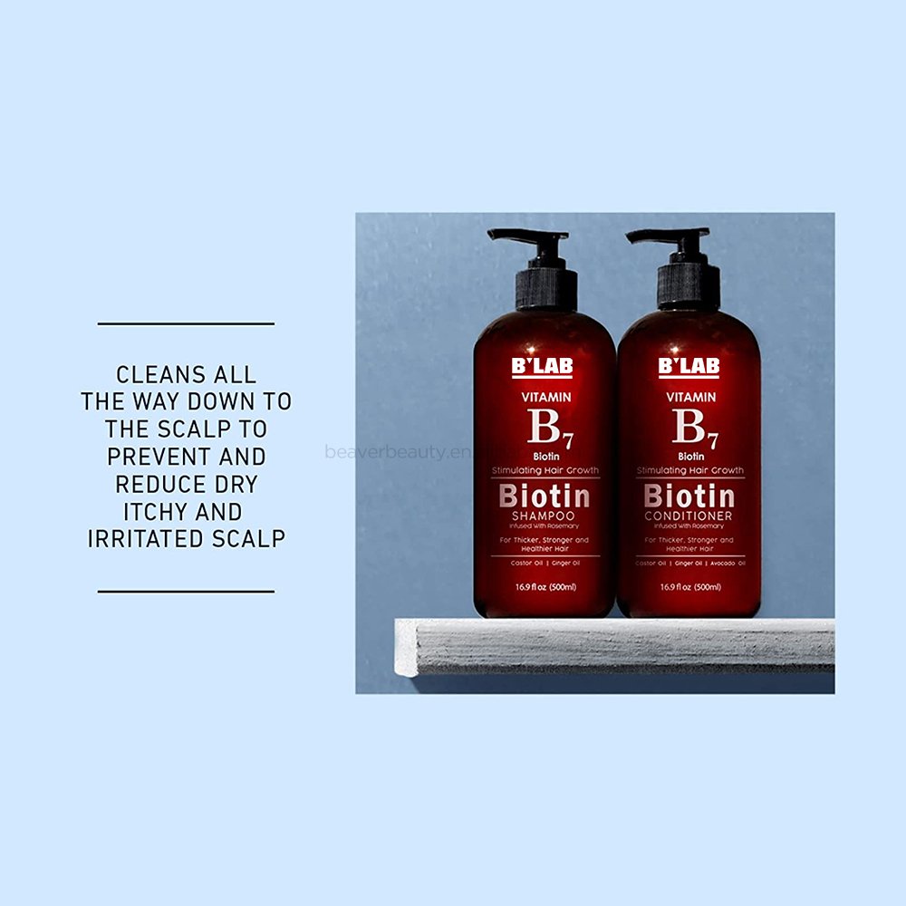 Private Label Natural Biotin Anti Hair Loss Shampoo for Hair Growth Volumizing Hair Biotin Shampoo And Conditioner