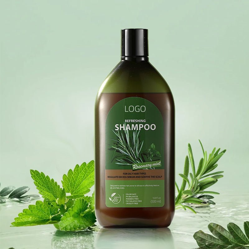 Plant-powered Lemongrass Shampoo 500ml with Rosemary and Mint Controls Oil Refreshing for Salon Professional Use OEM