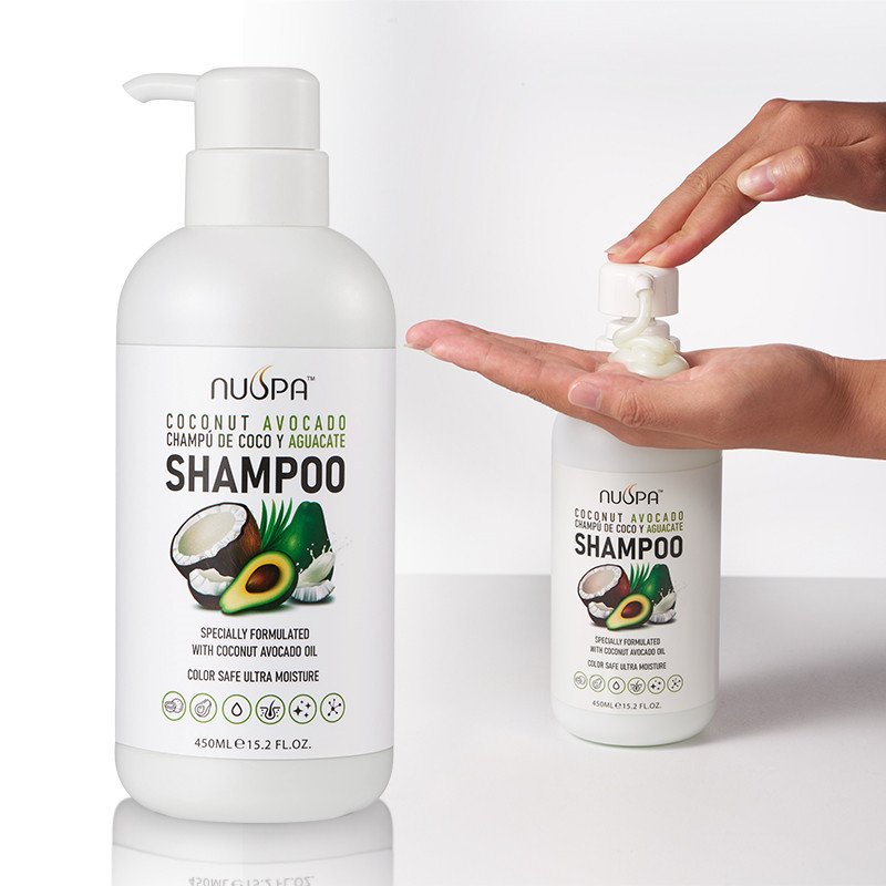 Custom Logo Wholesale Natural Coconut Avocado Oil Shampoo Gentle Cleaning Restore Fluffy Argan Oil Hair Shampoo