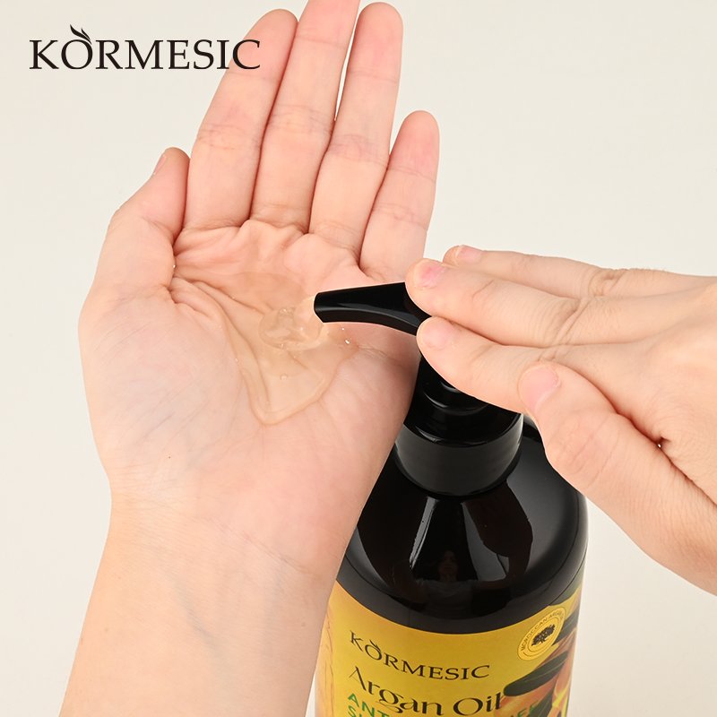Private Label KORMESIC Custom OEM natural plant nourishing Moroccan Argan Oil Anti-Dandruff Shampoo