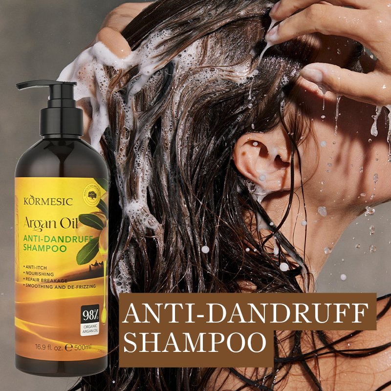 Private Label KORMESIC Custom OEM natural plant nourishing Moroccan Argan Oil Anti-Dandruff Shampoo