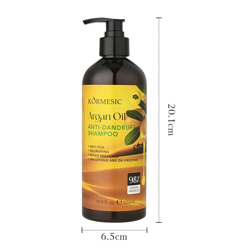 Private Label KORMESIC Custom OEM natural plant nourishing Moroccan Argan Oil Anti-Dandruff Shampoo