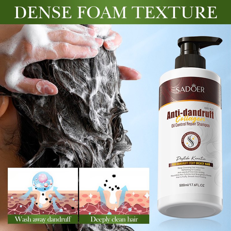OEM SAOER Private Label Collagen Hair Care Set Deep Cleaning Nourishing Repair Smooth Lightening Shampoo And Hair Conditioner