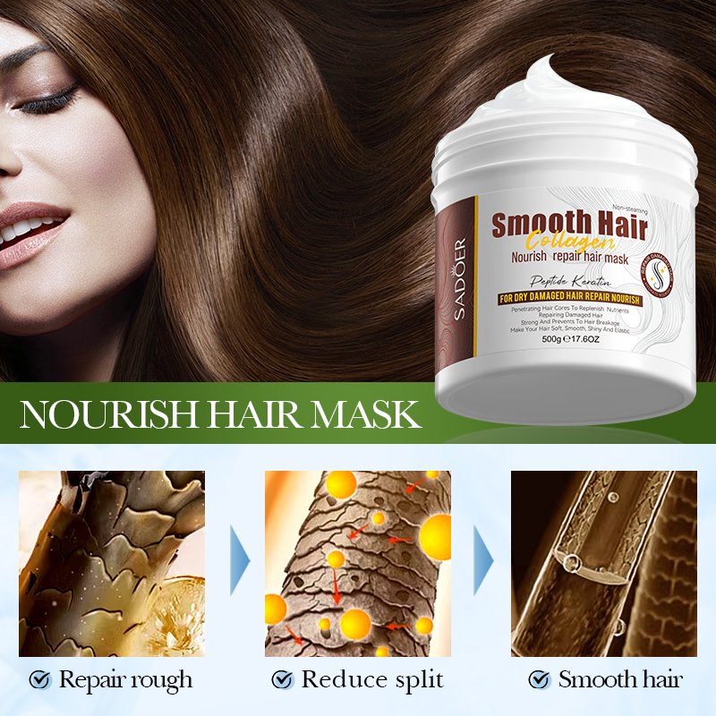 OEM SAOER Private Label Collagen Hair Care Set Deep Cleaning Nourishing Repair Smooth Lightening Shampoo And Hair Conditioner