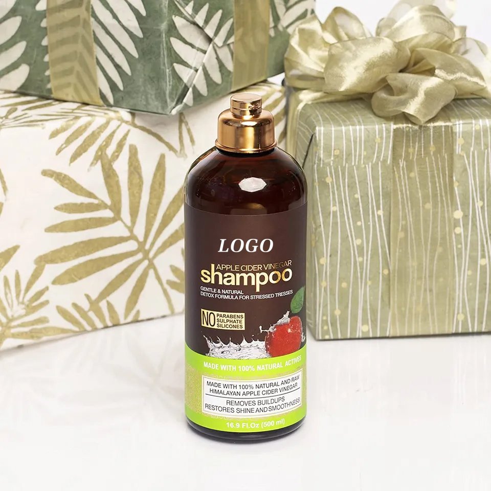 BLIW Private Label High Quality 100% Natural Anti Hair Loss Anti Dandruff Thickening Hair Growth Apple Cider Vinegar Shampoo