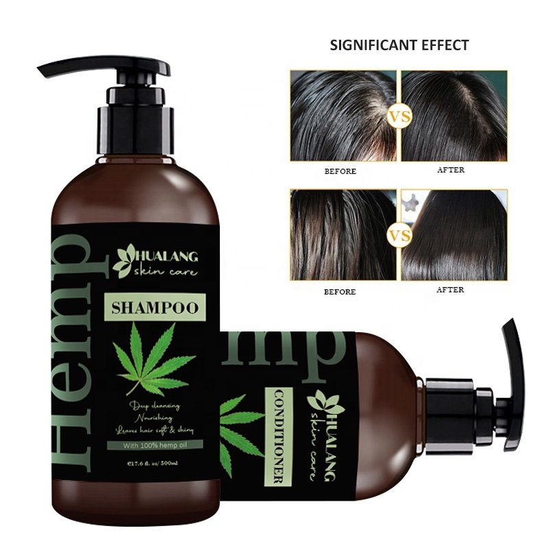 Custom Private Label Wholesale Hemp Set Shampoo and Conditioner Hemp CBD Oil Hair Growth Hemp Shampoo