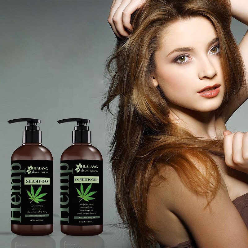 Custom Private Label Wholesale Hemp Set Shampoo and Conditioner Hemp CBD Oil Hair Growth Hemp Shampoo