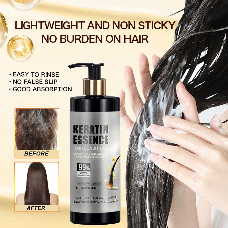 500ml Keratin Shampoo Conditioner Set Sulfate-Free Professional Salon Quality Organic Formula Nourishing Strengthening OEM/ODM