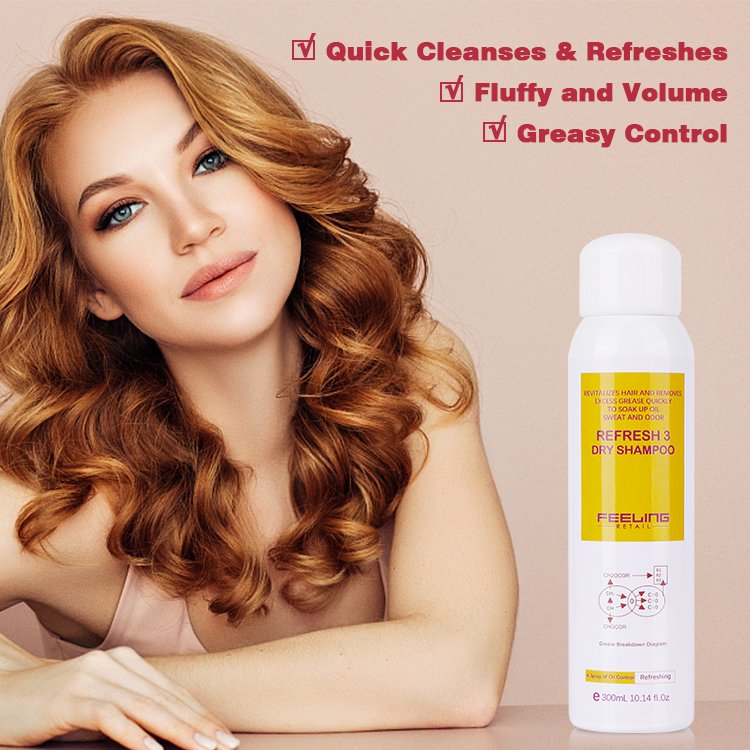 Factory custom Brand Of Hair Oil Control Shampoo Fluffy Organic Argan Oil Hair Spray Dry Shampoo