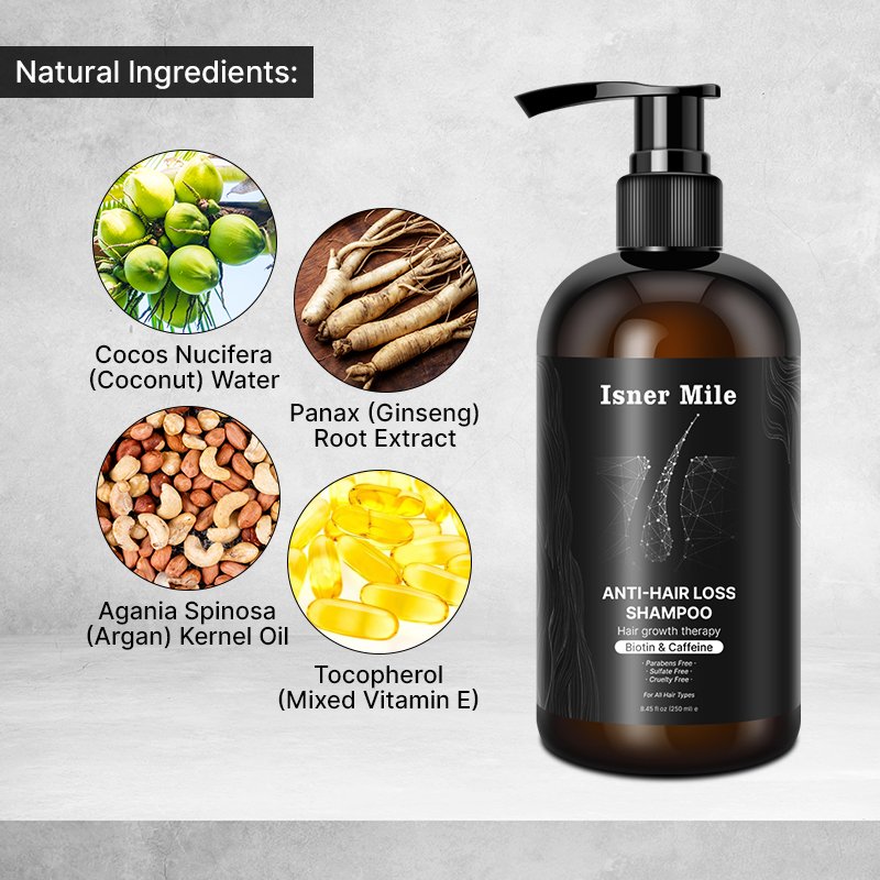 Natural care thicker hair biotin castor growth oil hair loss treatment hair growth shampoo