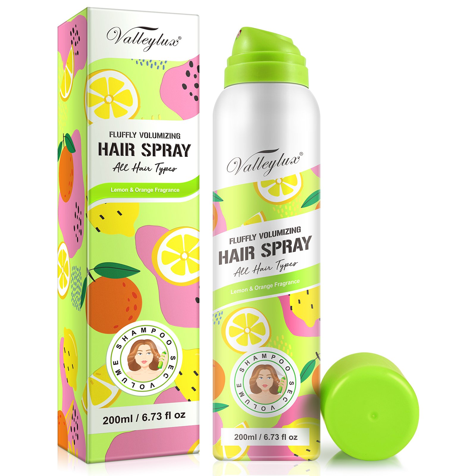 Valleylux custom wholesale hair fluffy oil control refreshing natural powder private label dry shampoo,hair dry shampoo spray