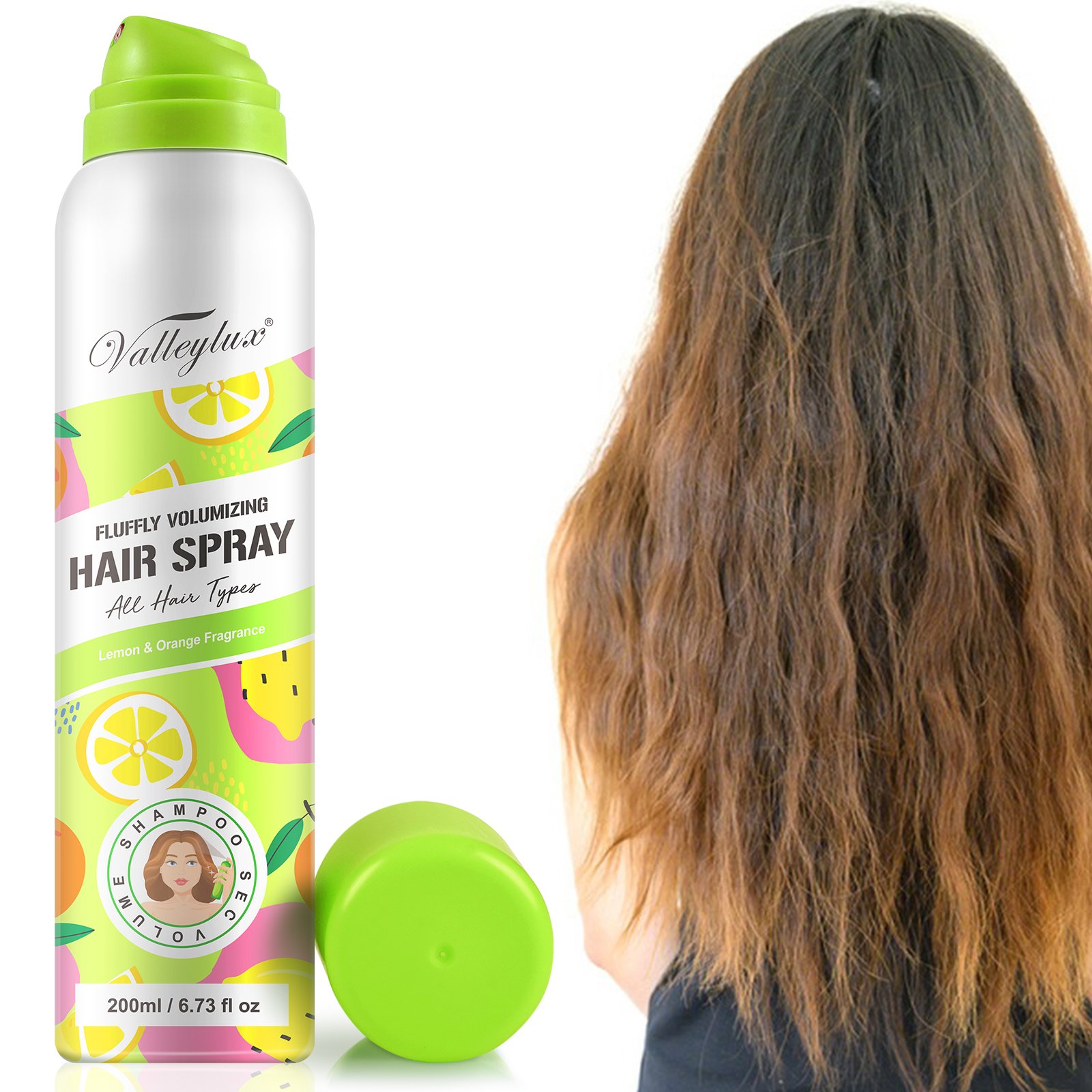 Valleylux custom wholesale hair fluffy oil control refreshing natural powder private label dry shampoo,hair dry shampoo spray