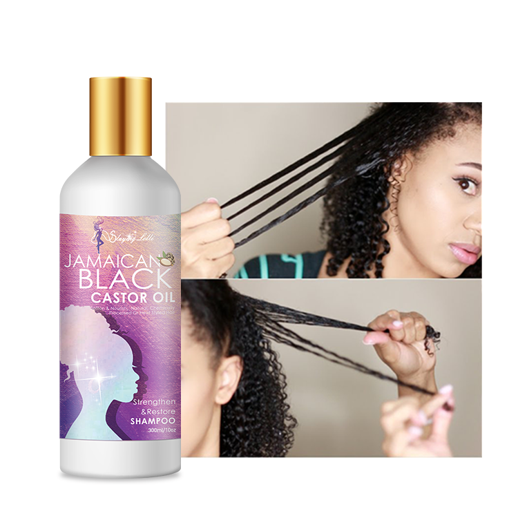 Factory Custom Logo and Packaging Reduces Hair Loss Organic Hair Growth Castor Oil Shampoo for All Hair Types