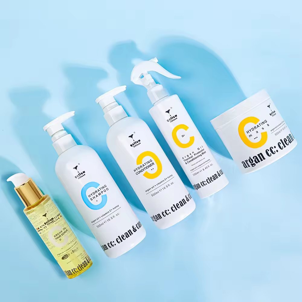 Private Label silk smoothing argan oil Vitamin shampoo and conditioner oem natural hair care set European Standard