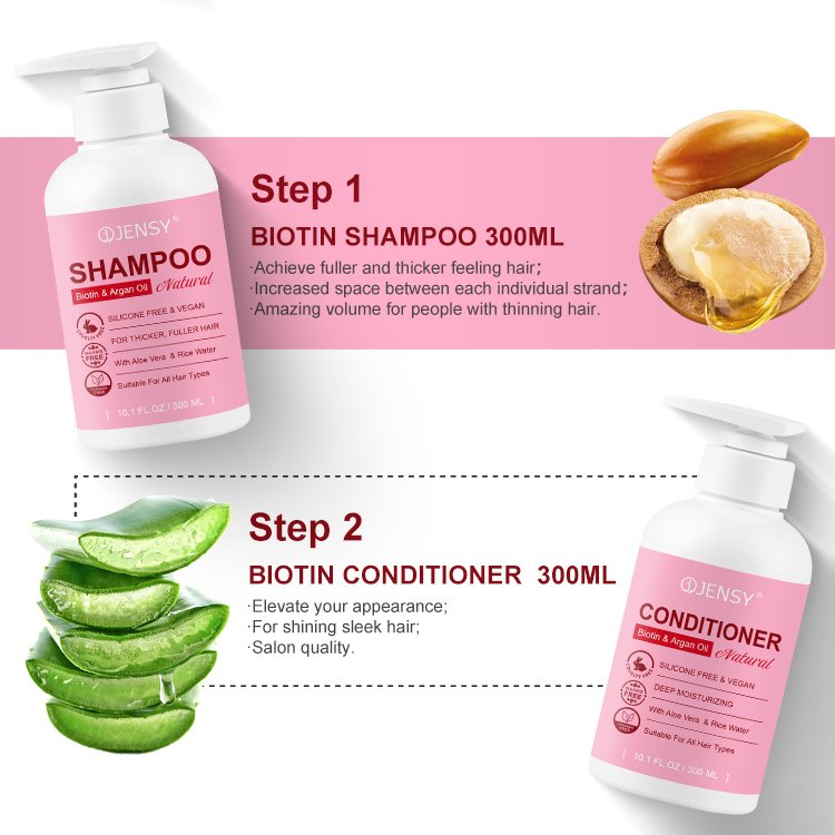 Wholesale natural organic caffeine biotin rice collagen hair mask argan hair growth keratin shampoo and conditioner hair care