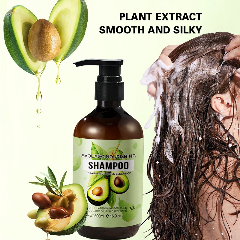 Private Label Natural Organic Avocado Sulfate Free Nourishing Hair Shampoo Set Repairing Shea Butter Shampoo and Conditioner
