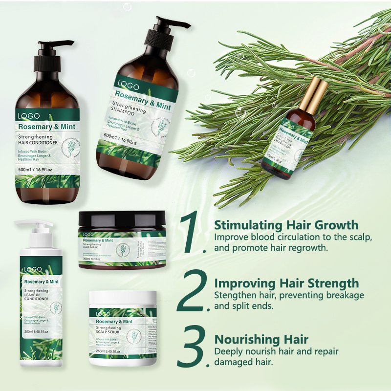 Wholesale Factory Supply Sulfate Free Hair Care Product Rosemary Mint Organics Shampoo and Conditioner Set