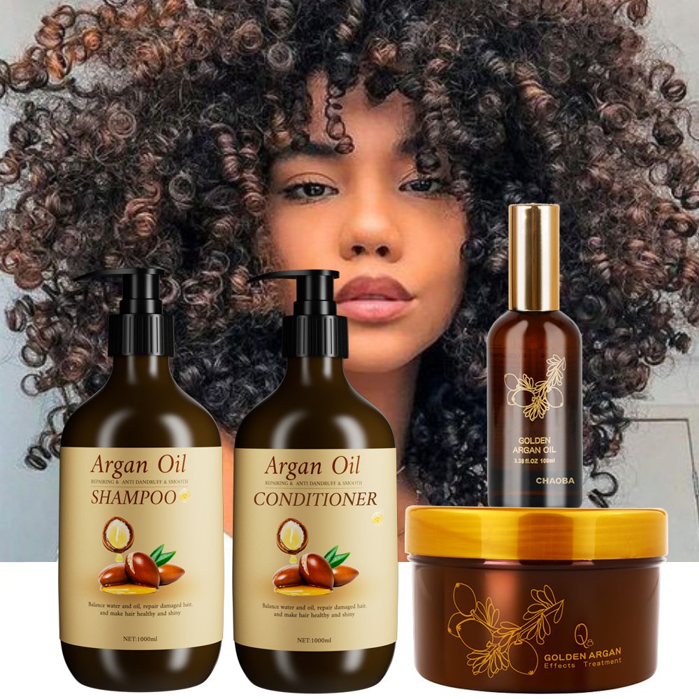 Private Label Afro Hair Care Set Curly Shampoo Natural Organic Africa 4C Hair Shampoo And Conditioner For Black Women