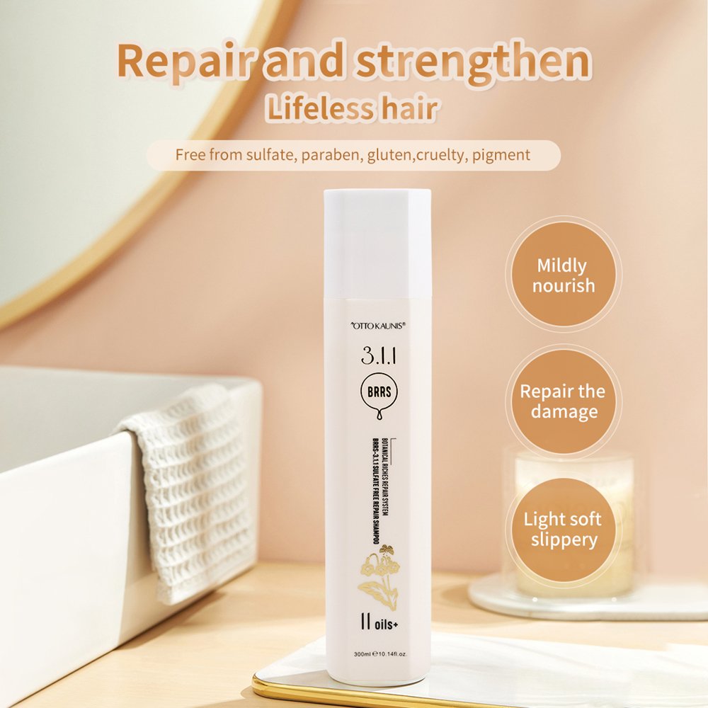 Custom private label hair care repair shampoo crystal coconut oil castor oil biotin collagen shampoo for frizzy hair