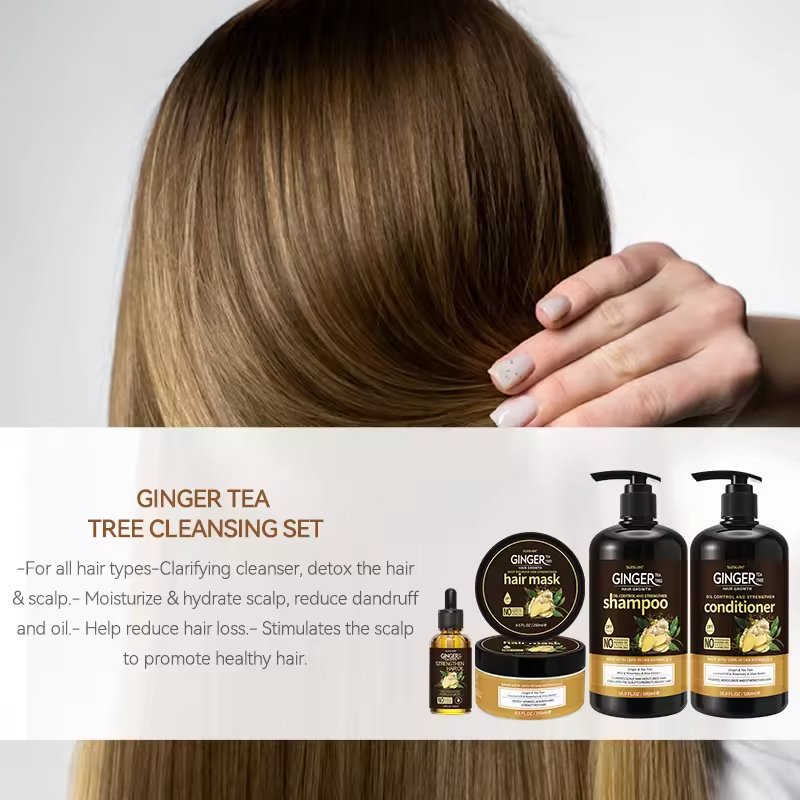 Factory Direct Sales Moisturizing Anti Itching Organic Tea Tree Ginger Anti Loss Regrowth Hair Growth Shampoo