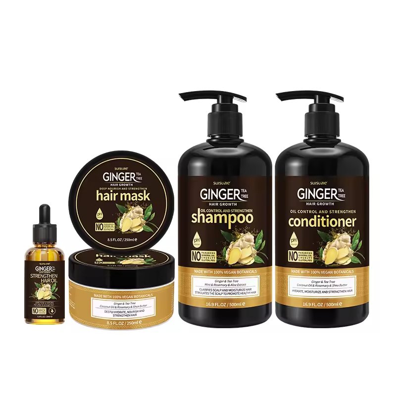 Factory Direct Sales Moisturizing Anti Itching Organic Tea Tree Ginger Anti Loss Regrowth Hair Growth Shampoo