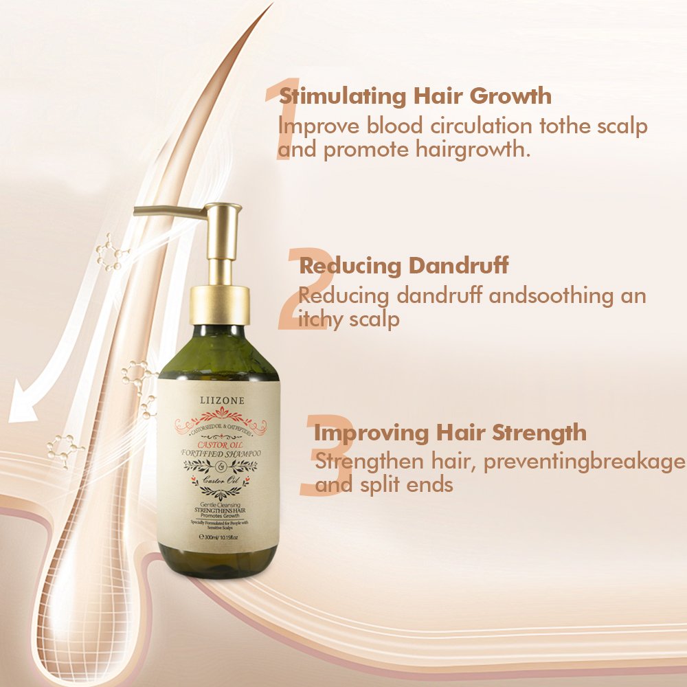 Natural Organic Castor Oil Shampoo Wholesale Prevent Hair Loss Nourish Shampoo Improving Hair Shine And Softness For Hair Care