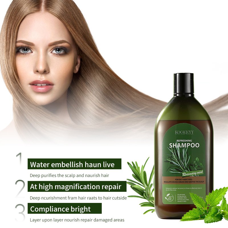 KOGEEYY Private Label Natural Organics Rosemary Mint Strengthening Shampoo Deep Repairing Rosemary Oil Shampoo And Conditioner