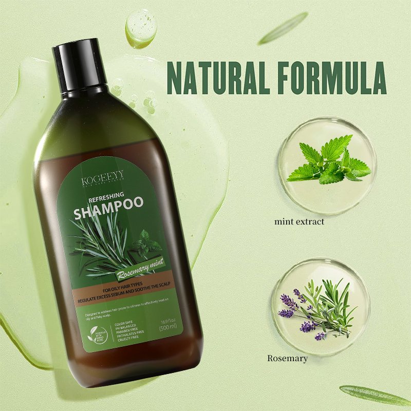 KOGEEYY Private Label Natural Organics Rosemary Mint Strengthening Shampoo Deep Repairing Rosemary Oil Shampoo And Conditioner