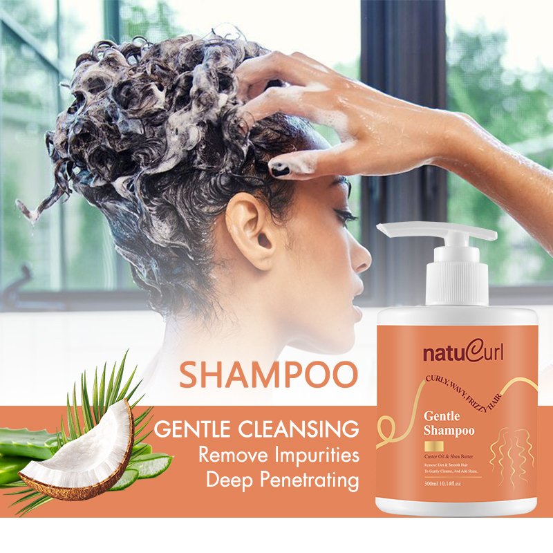 Private Label Hair Care Treatment Curls Detangle Organic Kid Curls Frizzy Repair Damaged Curly Hair Shampoo And Conditioner Set