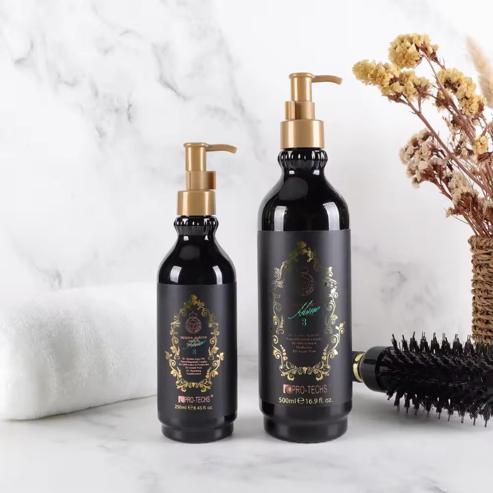 PRO TECHS Hair Care Set Products Organic Protein Collagen Sulfate Free Anti-Dandruff Keratin Argan Oil Shampoo And Conditioner