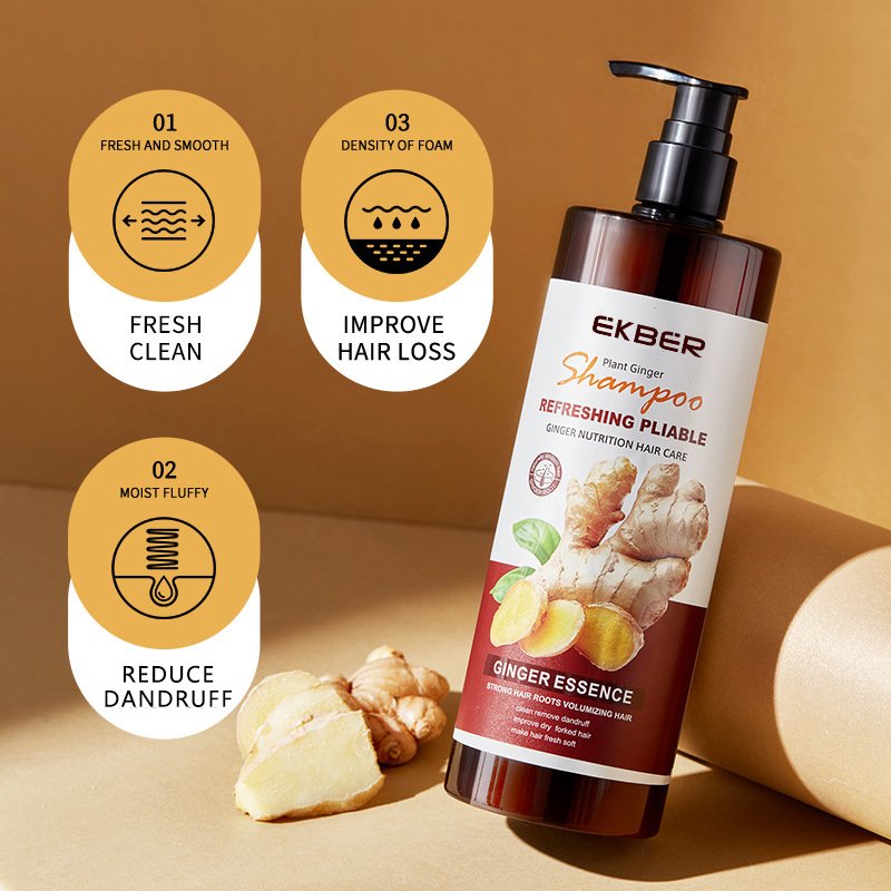 private label shampoo Herbal Hair Care Set Nourishing Anti-hair Loss Ginger Hair Shampoo and Conditioner